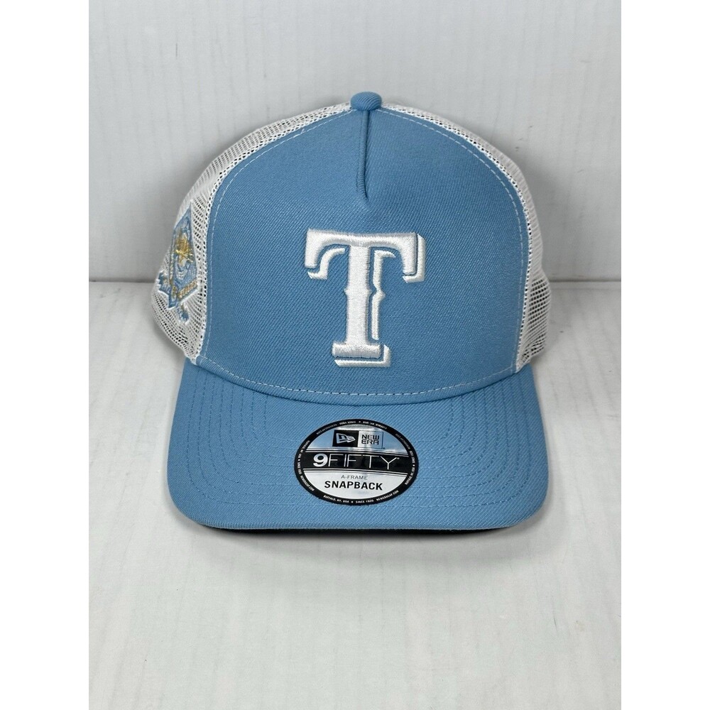 New Era Texas Rangers MLB 9FIFTY A-Frame SnapBack Adjustable Hat Cap Patch NWT